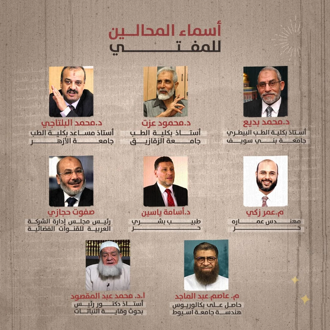 أسماء المحالين للمفتي في قضية "أحداث المنصة"