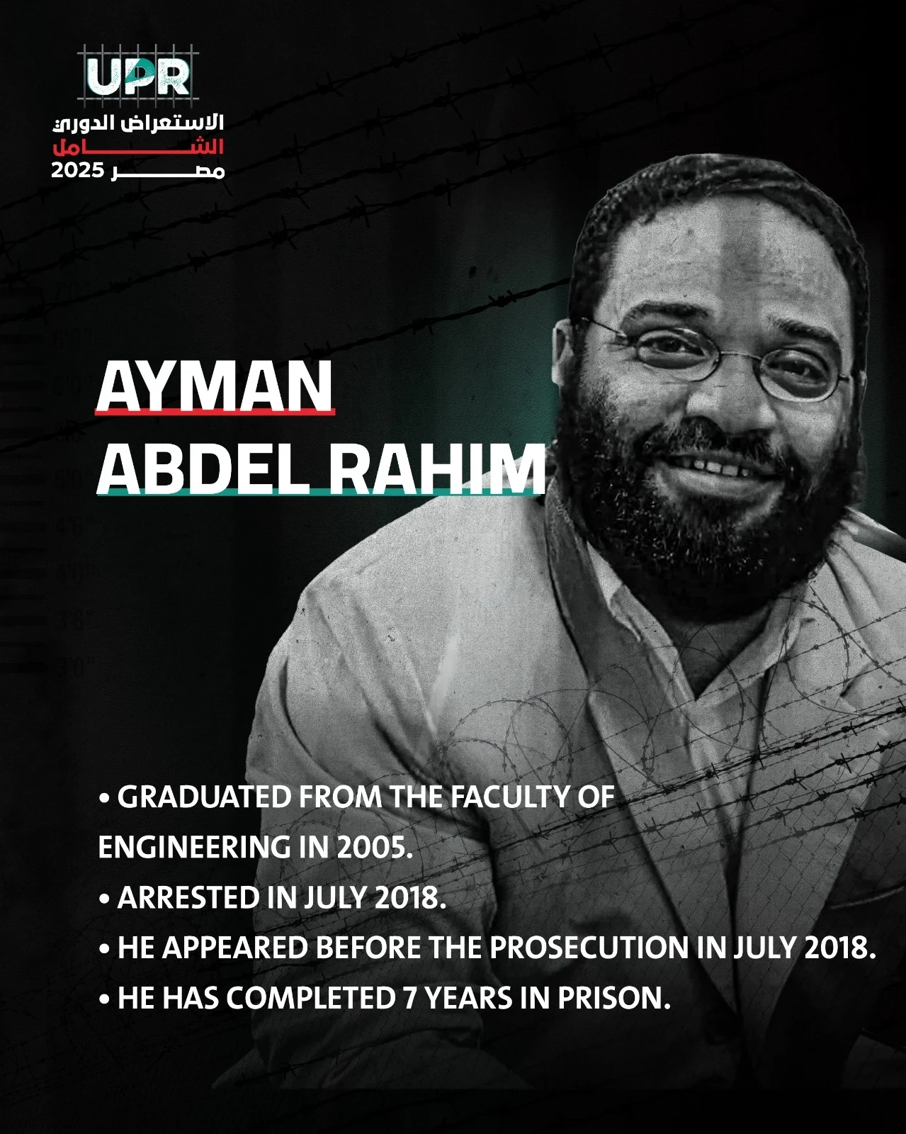 What is the crime of Engineer Ayman AbdelRahim?
