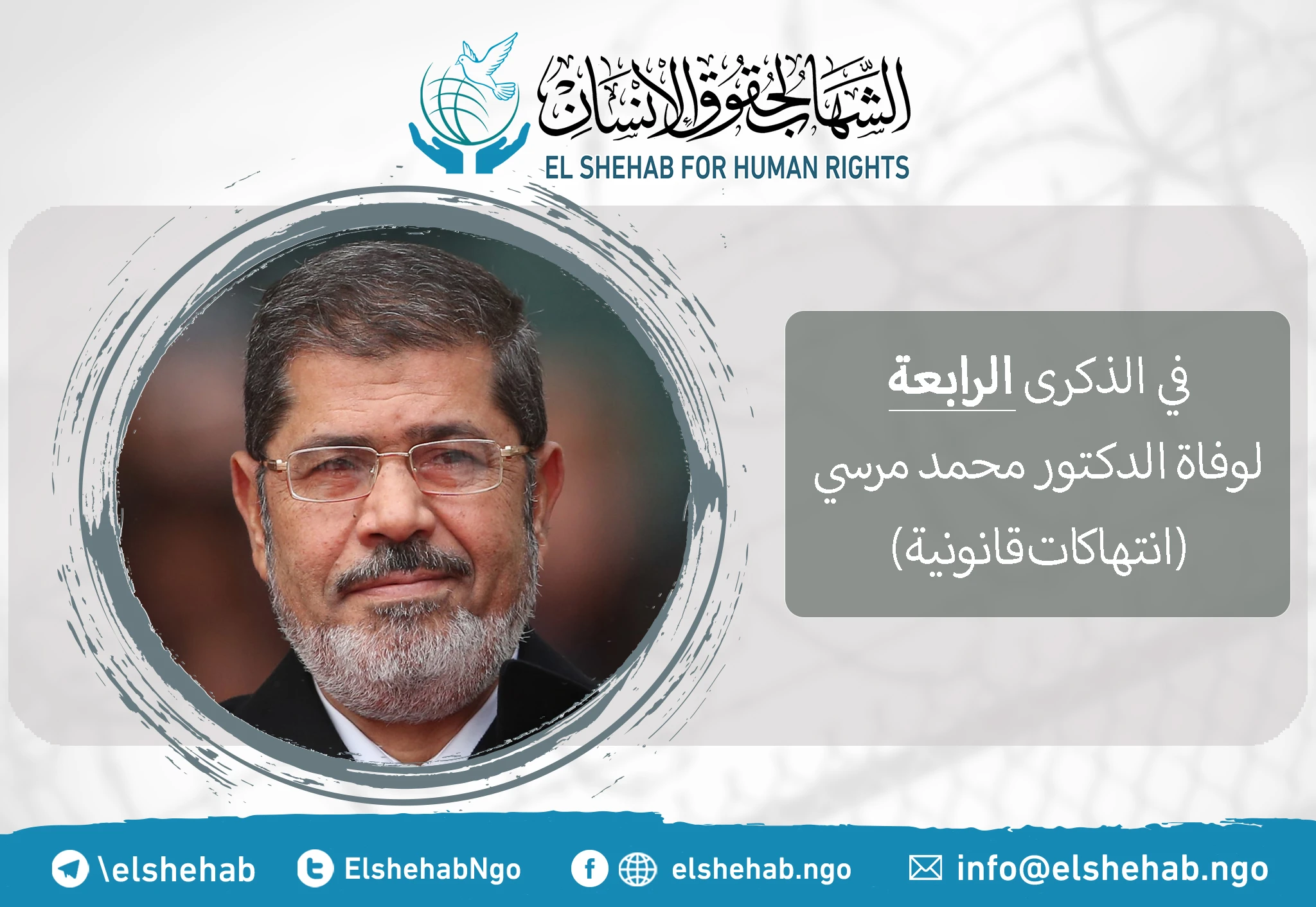 في الذكرى الرابعة لوفاة الدكتور محمد مرسي (انتهاكات قانونية)